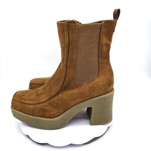 Lane Bryant Shoes Women 11W Dream Cloud Faux Suede Platform Bootie Heel Boots